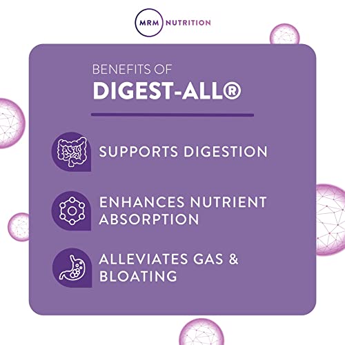 [Australia] - MRM Nutrition Digest-All ® | Digestive Enzymes | Improved Digestion and Absorption | Lactase + Amylase + Lipase| May Help with Bloating and Gas| 100% Vegetarian | Gluten-Free | 100 Capsules MRM Digest-All 100 Count (Pack of 1) 