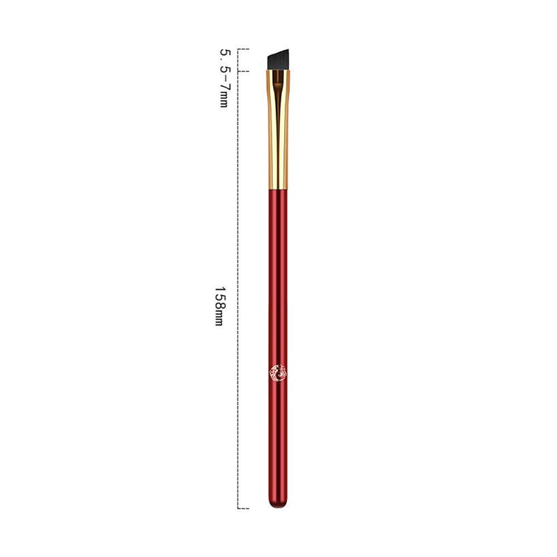 [Australia] - ENERGY Eyebrow Brush Angled Fine Gel Eyeliner Makeup Brush L111 Ultra Thin Slanted Pro Precision Lash Liner Brush Firm Stiff Synthetic Bristles for Liquid Cream Concealer Blending Brow Defining Applicator Red 