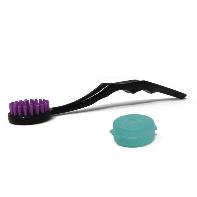 [Australia] - Peak Essentials Tung Brush with Cap | Tongue Cleaner for Adults | Tongue Scraper for Adults | Tongue Scrubber | Bad Breath and Halitosis | GREEN/RED 1 Count (Pack of 1) 