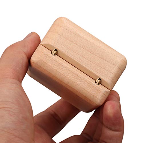 [Australia] - Omeet Portable Maple Ring Box for Proposal, Engagement, Wedding, Collection White 
