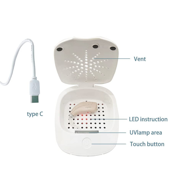 [Australia] - Trantone Hearing aid Drying Box with Lamp, Universal Electric Hearing aid Dryer Clean and Dry 