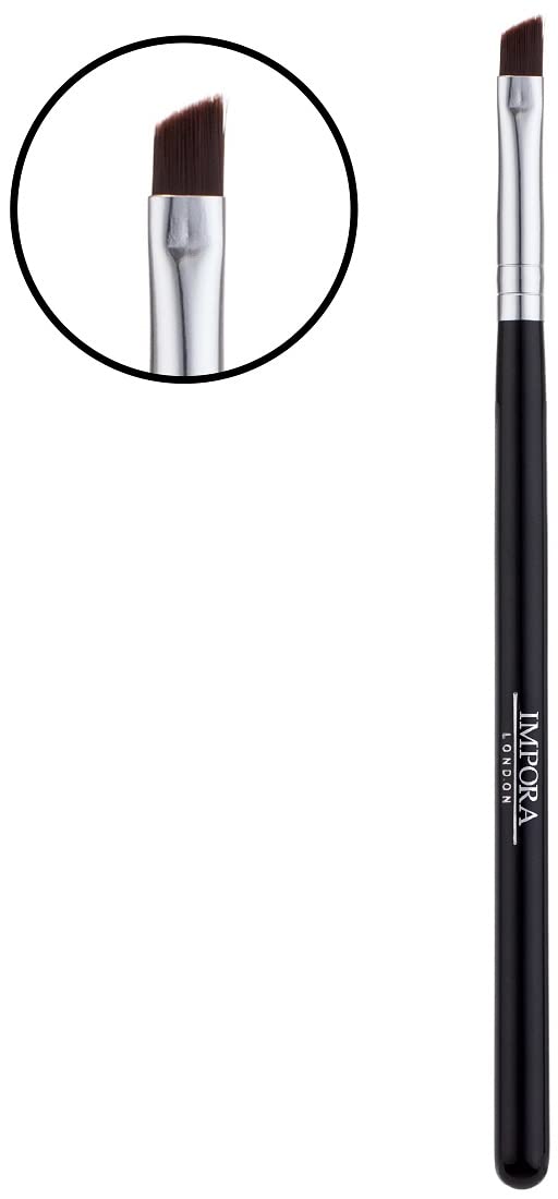 [Australia] - Impora London Angled Eyeliner/Eyebrow Brush. Flat with angled tip. Perfect for Lining/Shaping Eyes and Brows, Winged Liners. Use with Gel, Cream or Powder Liner Products 