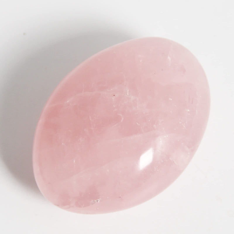 [Australia] - Orientrea Rose Quartz Palm Stone-2 Pcs Rose Quartz Pocket Energy Stone, Smooth Healing Crystal Worry Stone (Rose Quartz) 