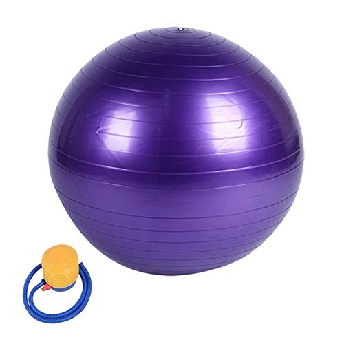 [Australia] - Fortitude Sports Swiss Ball 55cm | Exercise Ball With Pump For Yoga, Fitness, Pilates, Balance, Gym | Anti Burst, Anti Slip Blue 