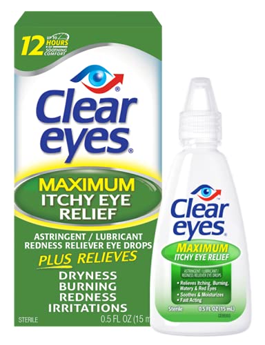 [Australia] - Clear Eyes for Maximum Itchy Eye Relief Plus Relieves Dryness/Burning/Redness/Irritations 0.5oz 