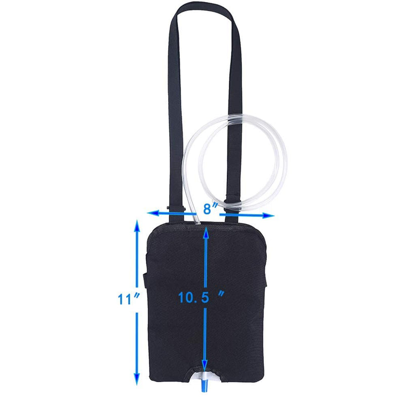 [Australia] - Catheter Leg Bag Stabilization Device Urinary Drainage Foley Catheter Bag Holder (1000 Ml) with Adjustable Shoulder Strap for Home,Travel,Wheelchair,Bed 1500ml 