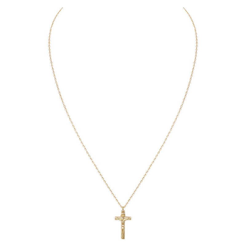 [Australia] - Rosemarie & Jubalee Religious Gold Dipped Crucifix Cross Pendant Necklace 