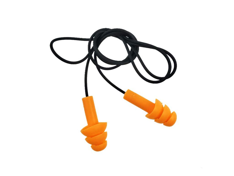 [Australia] - Mivos Silicone Ear Plugs with Cord 20 Pairs I Reusable Earplugs for Ear Protection I Noise Reduces SNR 32 dB for Optimal Ear Protection I Waterproof and Soft 