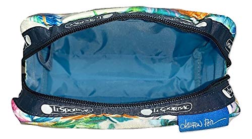 [Australia] - LeSportsac Lauren Roth Uluwehi HAWAII EXCLUSIVE Rectangular Cosmetic Bag/Pouch Style 6511/Color K605, Vibrant Tropical Flowers & Pineapples, Lauren Roth Signature Printed on Pattern 