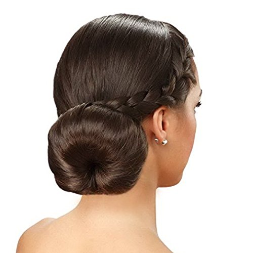 [Australia] - CLOTHOBEAUTY 2 pieces Extra Large Size Hair Bun Donut Maker, Ring Style Bun, Women Chignon Hair Donut Buns Maker, Hair Doughnut Shaper Hair Bun maker (4.3 in. For Thick and Long Hair) (Brown) 