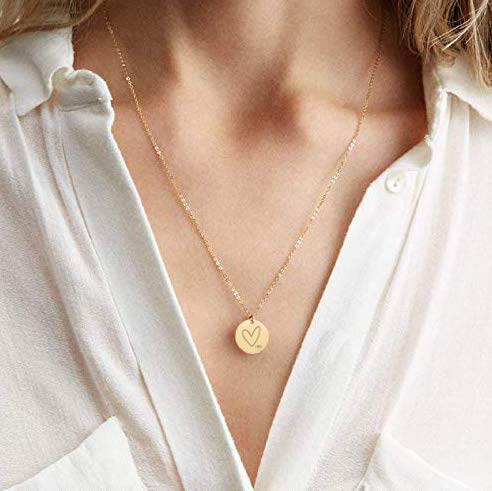 [Australia] - DHQH Birthday Gifts for Girls Necklace Gold Pendant Birthday Necklace Heart Necklace Teenage Girls Gifts Minimalist with Number 10th,15th,18th,20th 10gift 