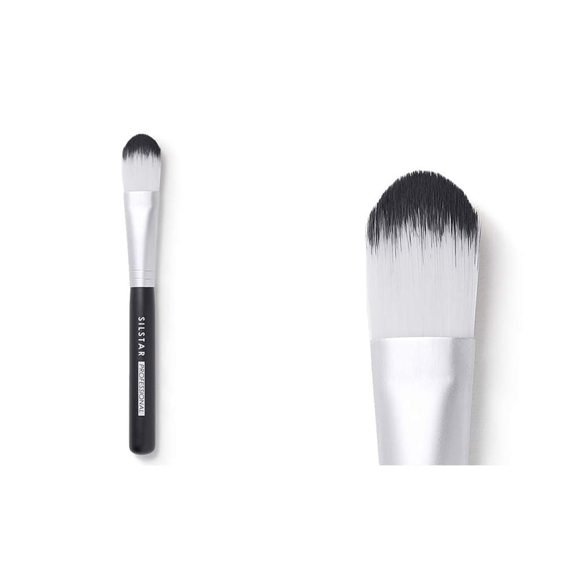 [Australia] - SILSTAR PROFESSIONAL FOUNDATION BRUSH WITH HANDLE MADE OF NATURAL BIRCH WOOD, MADE IN KOREA SPB006 