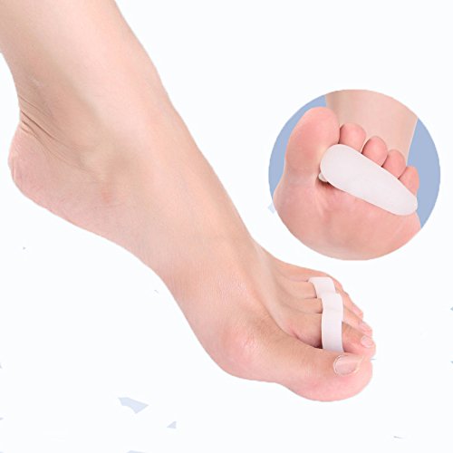 [Australia] - PEDIMEND Silicone Gel Hammer Toe Protectors Straighten Crooked Toes - Toe Separator For Overlapping Toes - For Claw, Mallet & Curl Toes – UNISEX – Foot Care - White (2 PAIR) 