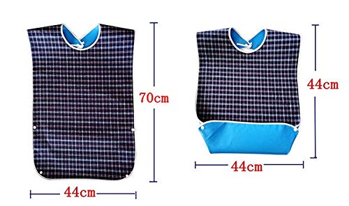 [Australia] - JZK Long Large Waterproof Feeding bib for Elderly, Adult and Teenager, Washable Adult Dribble bib for Disabled People and Stroke Patient 