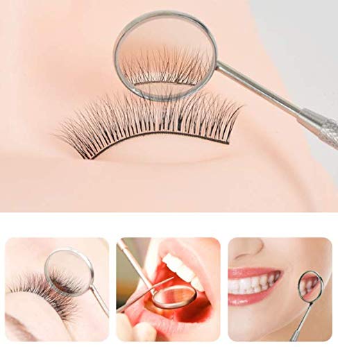 [Australia] - DNHCLL Makeup Mirror for Eyelash Extensions,Dental Examination Mirror Detachable Mini Mirrors Stainless Steel Beauty Tools for Observing Small Details 