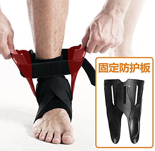 [Australia] - Ankle Brace with Splint for Men Women, Adjustable Ankle Stabilizer Breathable Compression Ankle Support for Sprain, Tendonitis, Sprained Ankle, Tendon, Injury Recovery, Running, Volleyball L 