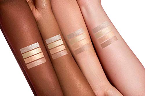 [Australia] - Highlighter Palette Highlighter Makeup Iluminador - Glow Bronzer Powder Makeup Highlighter Kit With Mirror - 4 Highly Pigmented Face Highlighter Shimmer Colors - Vegan, Cruelty Free & Hypoallergenic 