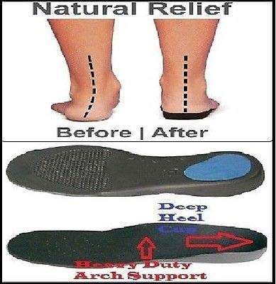 [Australia] - Orthotic Insoles and inserts, Arch and Heel Pain, Fallen arches, shock absorption, cushioning relief, Plantar fasciitis UK 5-6.5 EU 39-40 (S) High Density 
