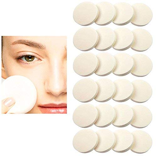 [Australia] - 48 Cosmetic Sponge Round Foam Pad Make Up Applicator Foundation Powder Blender 