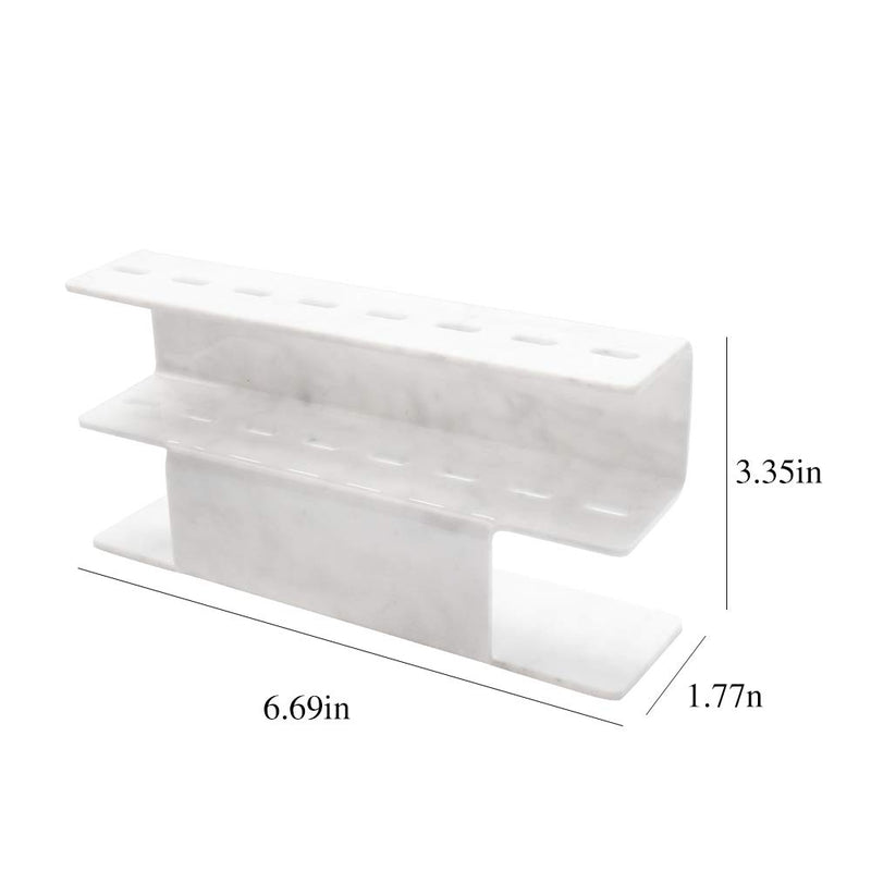 [Australia] - Mekupeu 8 Holes Tweezers Shelf Holder Eyelash Extension Supplies Display Stand, Marble, 1 Pc Marble-8 holes-1pc 