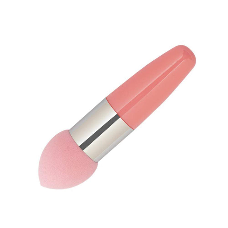 [Australia] - AKOAK Handle Sponge Puff Stick Wet and Dry Liquid Cream Foundation Liquid Concealer Puff Brush Stick Beauty Cosmetic Tool, Pack of 1 (Pink) pink 