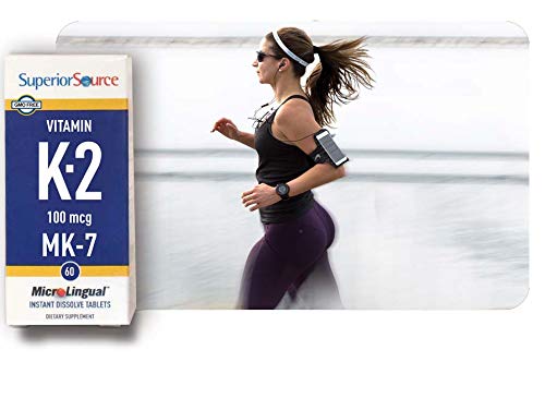 [Australia] - Superior Source Vitamin K2 MK-7 (Menaquinone-7), 100 mcg, Quick Dissolve Sublingual Tablets, 60 Count 