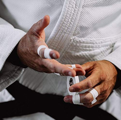 [Australia] - Monkey Tape 4-Pack (0.2”, 0.3”, 0.4”, or 0.5”) x 15yds Premium Jiu Jitsu Sports Athletic Finger Tape - for BJJ, Grappling, Crossfit, MMA, & Judo White 1" 