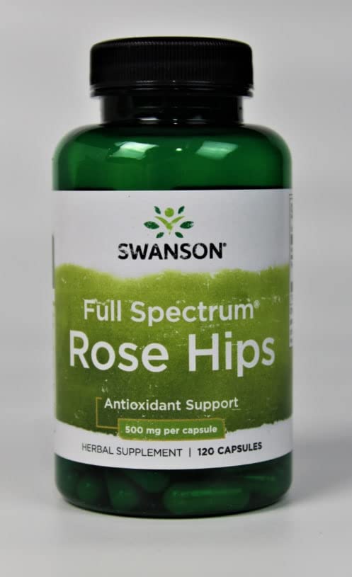 [Australia] - Swanson Rose Hips Immune System Antioxidant Weight Management Support Herbal Supplement 500 mg 120 Capsules (Caps) 1 
