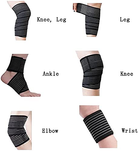 [Australia] - Elastic Calf Compression Bandage Sleeve Wrap for Calf Pain Relief Lower Leg Compression Support Shin Splint Guard Adjustable Plus Size Black Large 