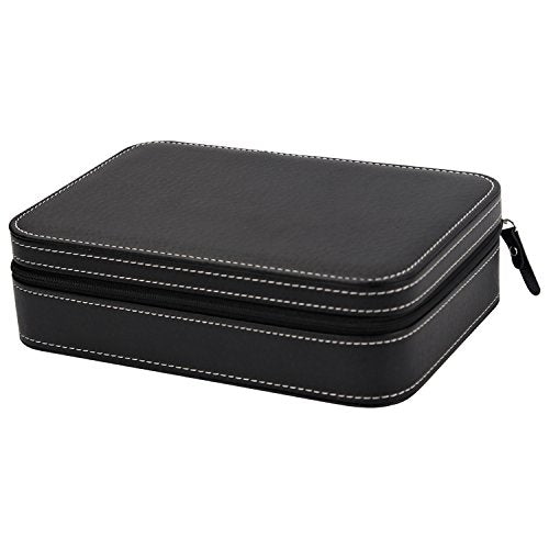 [Australia] - Homeater Portable Travel Zipper Box Sunglasses Case for Everyday Glasses Collector Storage Black-l 