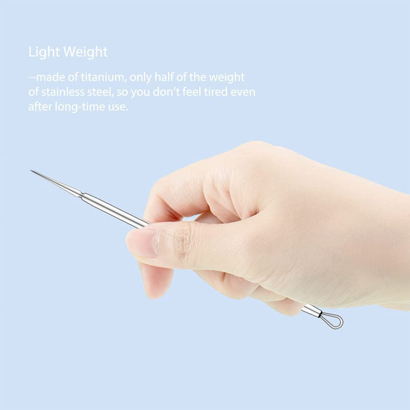 [Australia] - ZIZZON Titanium Lancet Needle Acne Blackhead Remover Pimple Extractor Popper Tool 