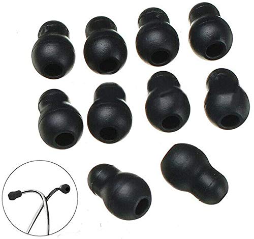 [Australia] - 10pcs Super Soft Earplug Eartips Earpieces for Littmann Stethoscope Silicone Black 10pcs Black 