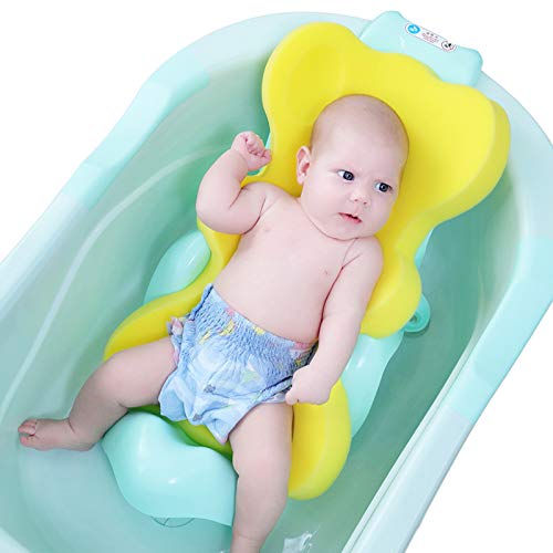 [Australia] - Infant Bath Sponge for Age 1-3Y Comfy Baby Bath Mat Skid Proof Newborn Bath Cushion (Blue) Blue 