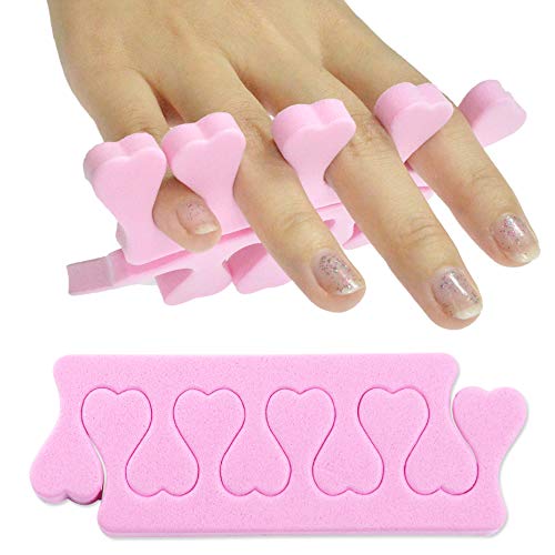 [Australia] - GBSTORE 20pcs Soft Sponge Foam Repair Finger Separation Tool Nail Art Tools Foam Sponge Toe Splitter Finger Separator,Pink 