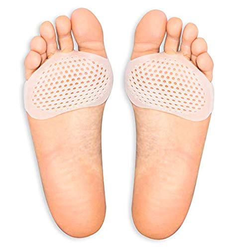 combo of Silicone Gel Heel Pad Socks For Heel Swelling Pain Relief and  Metatarsal Ball pads