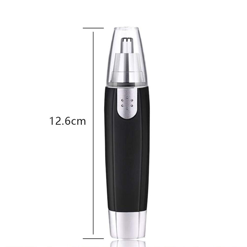 [Australia] - FOCCTS Nose Hair Trimmer, Battery-Operated Ear and Nose Hair Trimmer Clipper Painless Nose Hair Clipper with Stainless Steel Rotation Blades, AA Battery not Included 