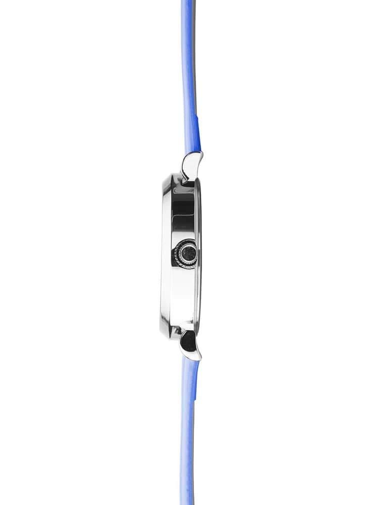 [Australia] - Sekonda Editions Womens 35mm Quartz Watch in Silver with Analogue Display, and Blue PU Strap 40013. 