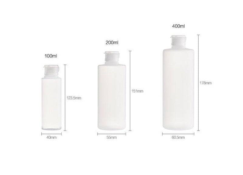 [Australia] - 2PCS Empty Refillable Plastic Clear Soft Tube Squeeze Bottle Jars with Flip Cover Cosmetic Makeup Packing Storage Holder Containers for Toner Lotion Shower Gel Shampoo (400ml/14oz) 