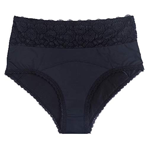 [Australia] - HEMSLEY Period Pants, UK Size 6 to 28, Leakproof, Breathable, Eco Friendly, High Waist, Lace Detail, Medium to Heavy Flow 16 