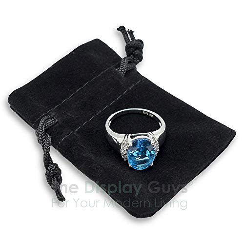 [Australia] - 48-Pack Small Heavyweight Velvet Bags with Cord Drawstring (2x2-3/4, Black) for Rings Jewelry Crystals Pouches by TheDisplayGuys 