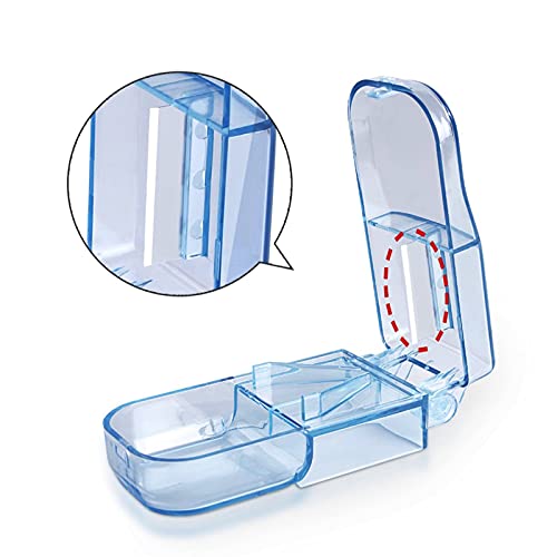 [Australia] - IKAAR 2pcs Pill Cutter Pill Splitter with Blade and Storage Compartment for Small or Large Pills Cut in Half Quarter for Tablet Vitamin Medicine 