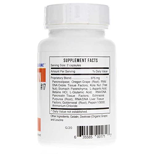 [Australia] - Systemic Formulas Bio Function #17 D Digest 60 Capsules. Helps Digestion of Heavy Meals and Absorption of Nutrients. 