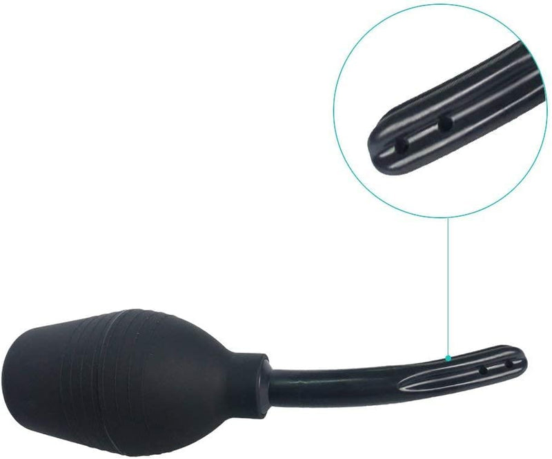 [Australia] - JIAHAO Anal Douche Enema Bulb Vaginal Douche Enema Cleaner for Women’s or Man’s Health (Black) Black 