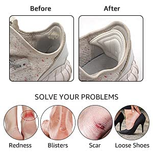 [Australia] - Heel Cushion Liner for Blisters,Heel Grips for Loose Shoes, Self-Adhesive Heel Protector Pads 2 Pairs 