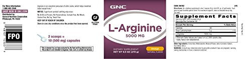 [Australia] - GNC L-Arginine Powder 5000mg 9.5oz(270g) 