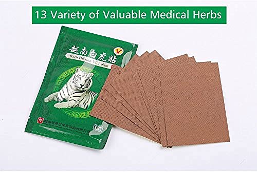 [Australia] - MQ Pain Relief Patches White Tiger Balm Plaster Vietnam Heat Pain Relief Back Pain Neck Shoulder Legs Muscle Lumbar Arthritis Rheumatism (40 Patches / 5 Packs) 