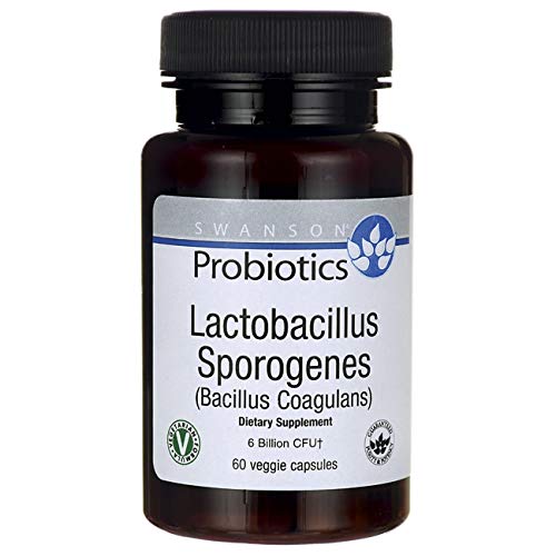 [Australia] - Swanson Bacillus Coagulans - Natural Probiotic Supplement Supporting Digestive Health w/ 6 Billion CFU - May Support GI & Overall Gut Health - (60 Veggie Capsules) 1 