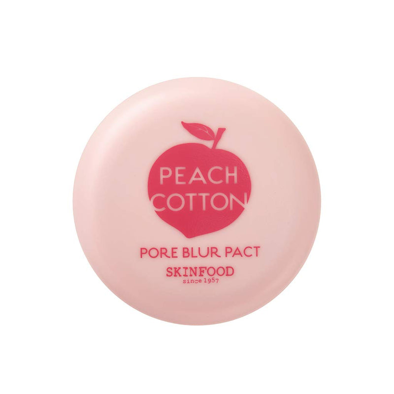 [Australia] - SKINFOOD Peach Cotton Pore Blur Pact - Sebum Control Pack with Silky Texture - Long Lasting Makeup Fixing - Pore Primer with Mineral Powder for Oily Skin - Pore Quick Minimizer (4g) Bur Pact 4g 