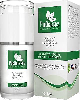 [Australia] - PurOrganica Eye Cream - Limited Edition - for Dark Circles, Puffiness, Eye Bags and Wrinkles ‚Äì Double Sized 30ML - Organic Anti Ageing Cream with Vitamin C, Hyaluronic Acid, Jojoba Oil and Vitamin E 