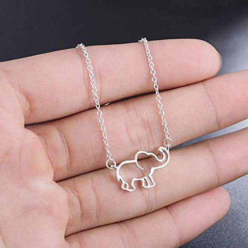 [Australia] - Your Always Charm Best Friend Necklaces for 2 Antler Butterfly Elephant Mountain Friendship Necklace C:elephant gold&silver 